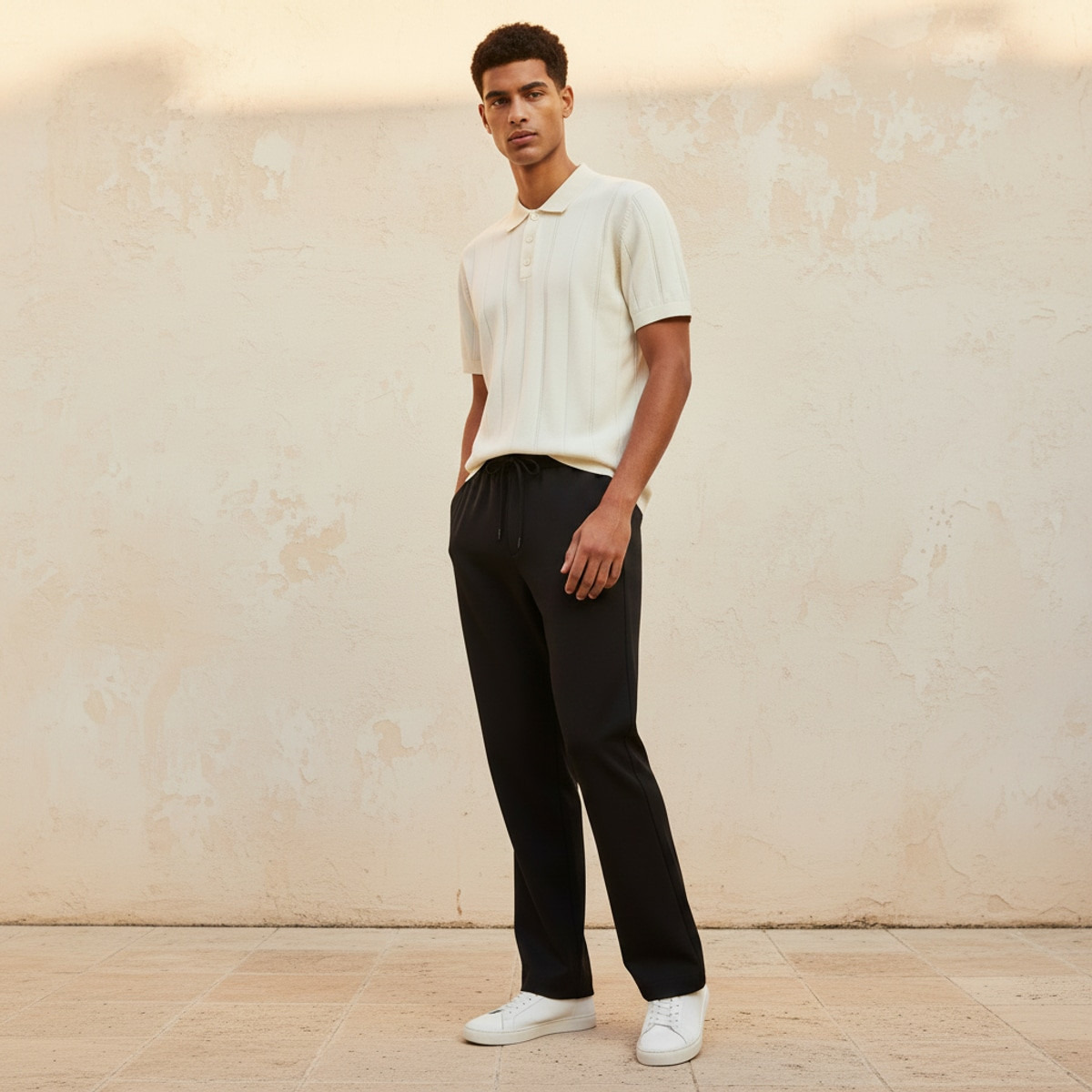 Splash Basic Short Sleeves Textured Polo T-shirt-men-clothing-tshirtsandpolos-polos-image-2