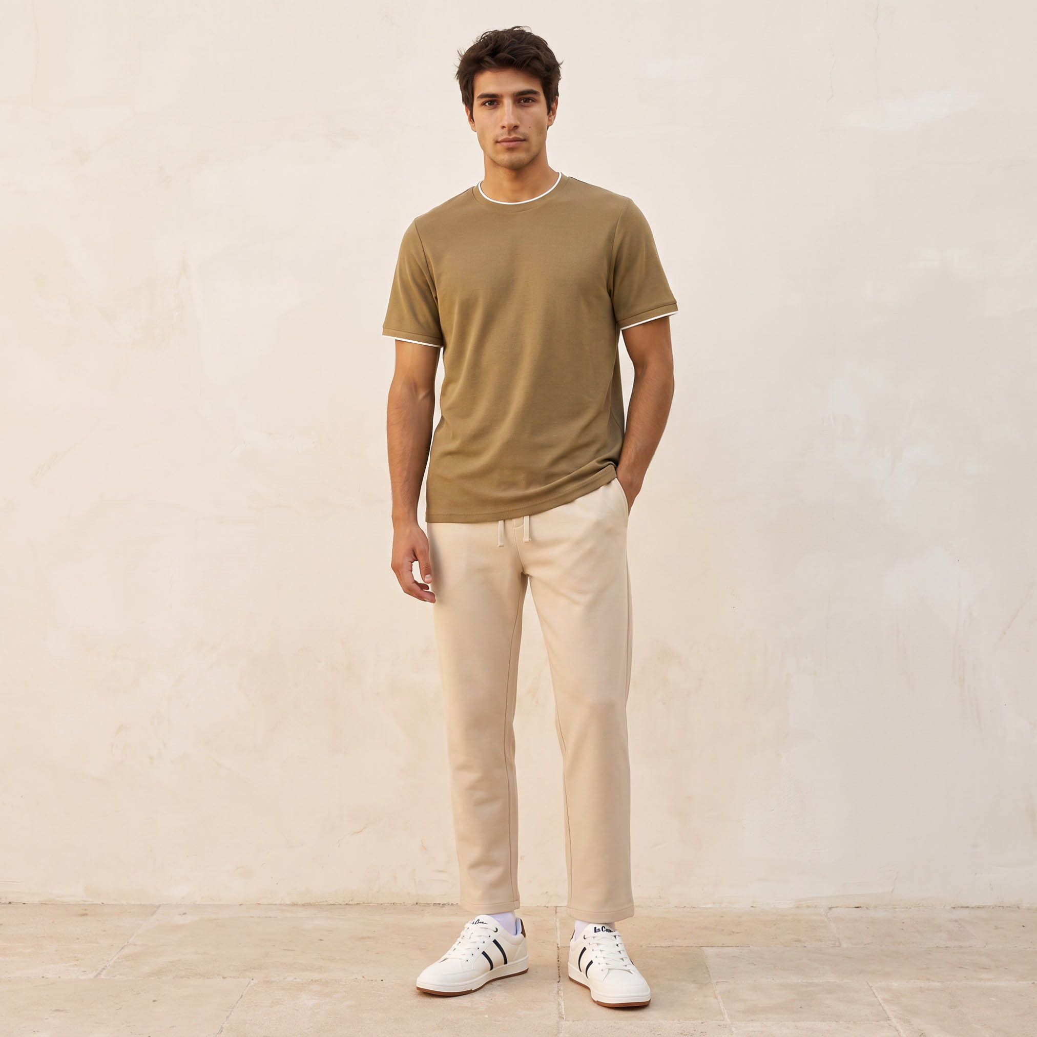 Splash Basics Regular Fit Crew Neck Crepe Pique T-shirt-men-clothing-tshirtsandpolos-tshirts-image-3