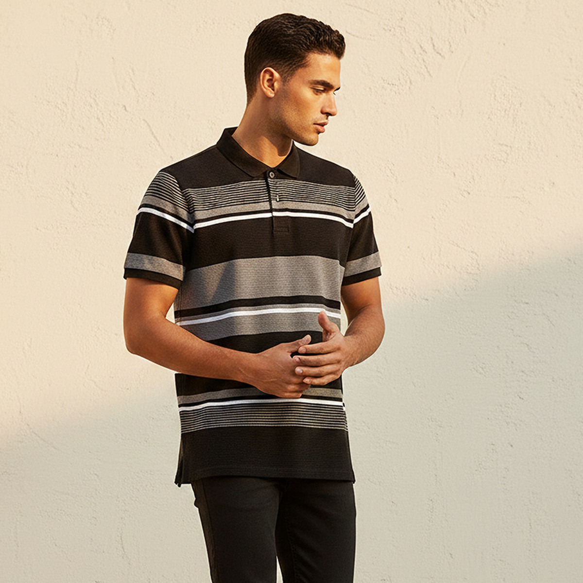 Splash Basic Short Sleeves Striped Polo T-shirt-men-clothing-tshirtsandpolos-polos-image-5