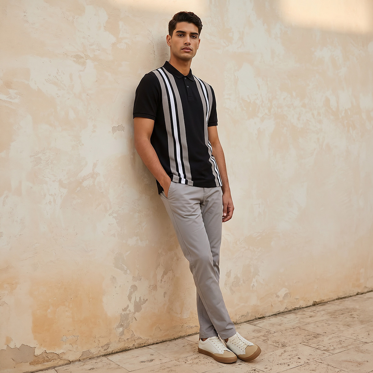 Men Short Sleeve Striped Polo T-shirt-men-clothing-tshirtsandpolos-polos-image-3