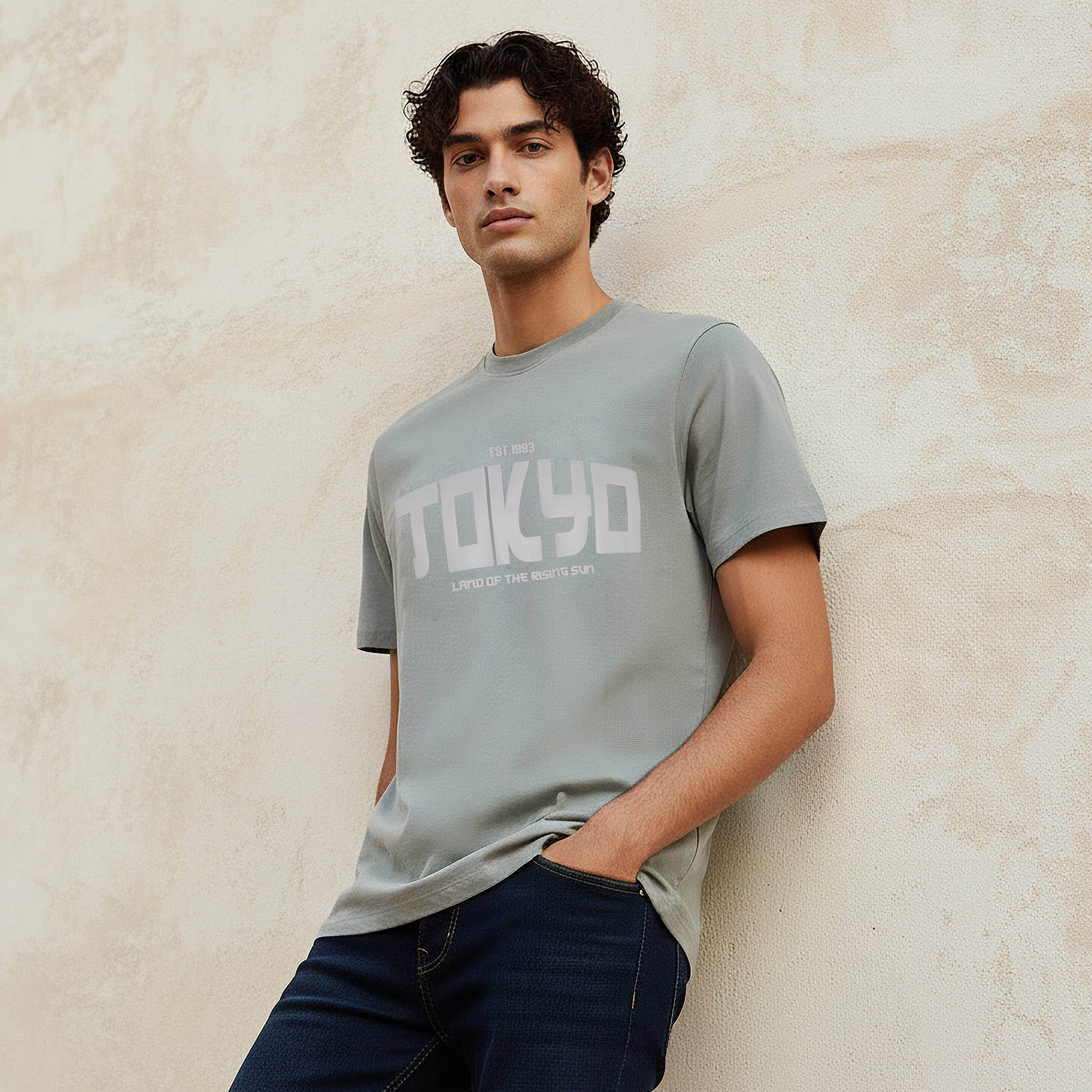 Men Slim Fit Crew Neck Short Sleeve Varsity Print T-shirt-PROMO_SP_QA_2FOR49_110625-image-1