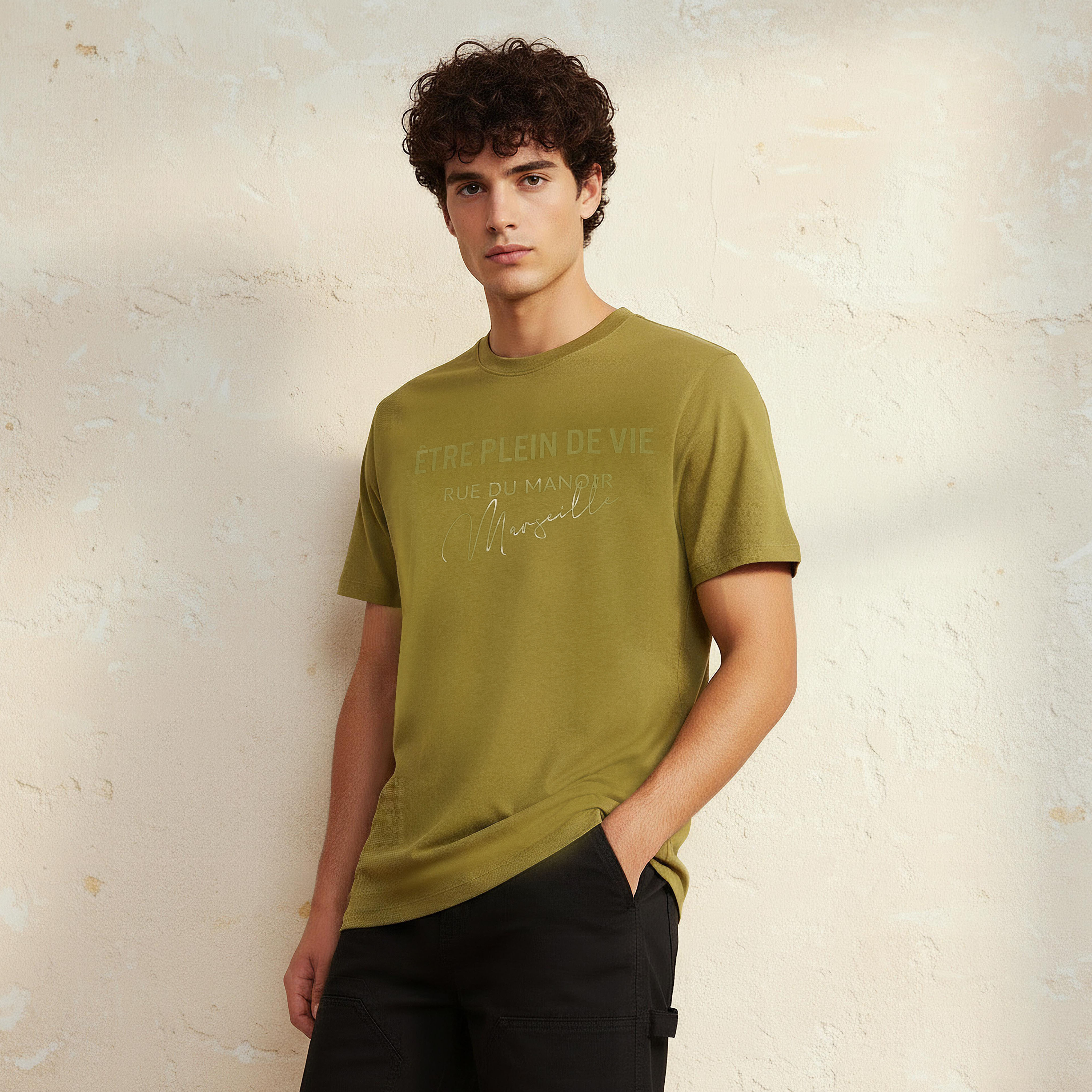 Men Slim Fit Crew Neck Short Sleeves Graphic Print T-shirt-PROMO_SP_OM_2FOR5_130625-image-1
