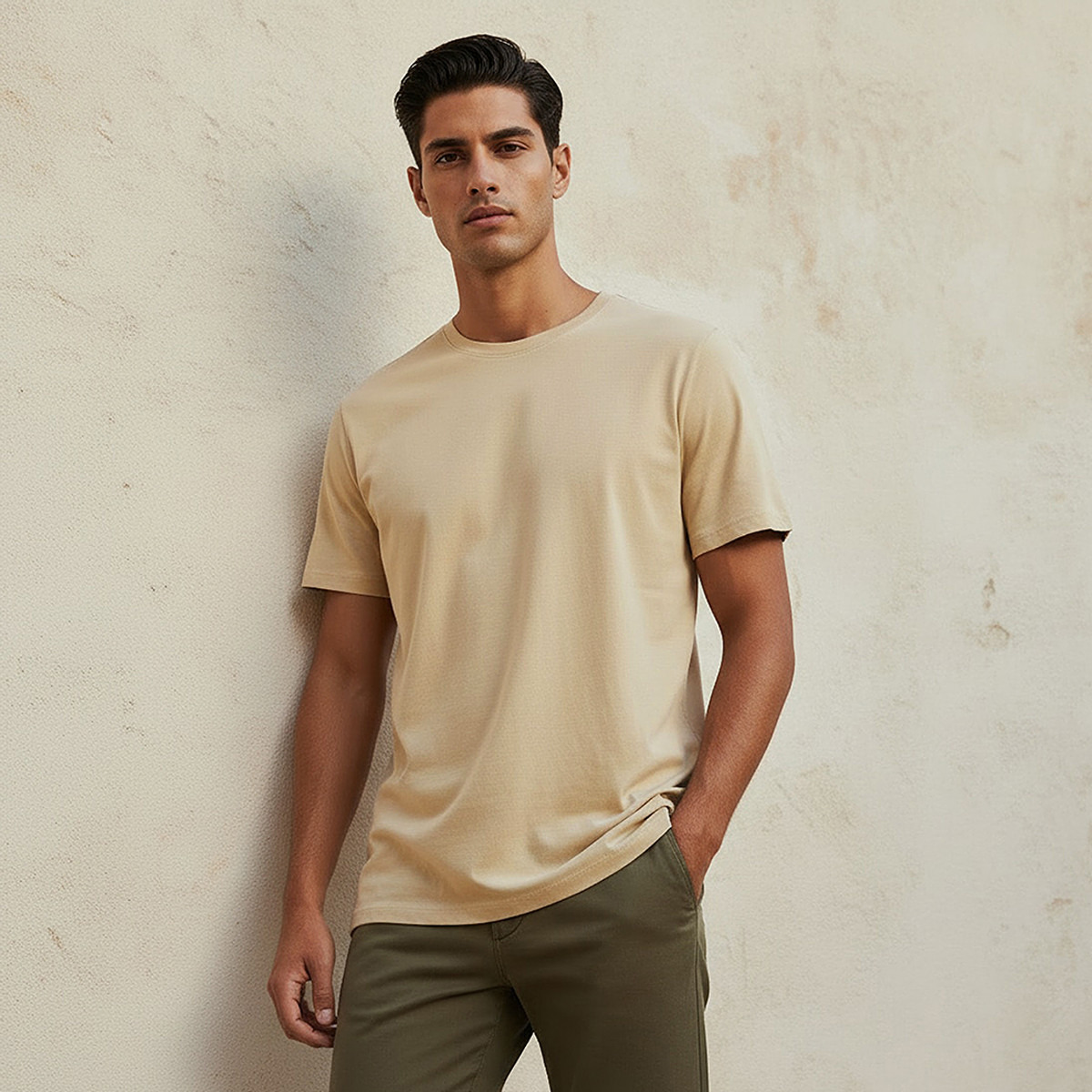 Men Regular Fit Crew Neck Short Sleeves T-shirt-men-clothing-tshirtsandpolos-tshirts-image-1