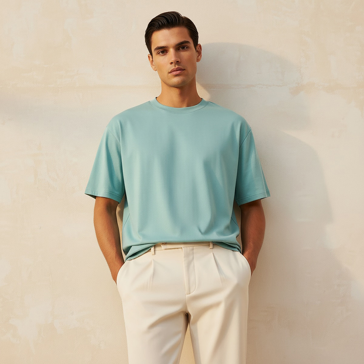 Men Relaxed Fit Crew Neck Short Sleeve T-shirt-men-clothing-tshirtsandpolos-tshirts-image-1