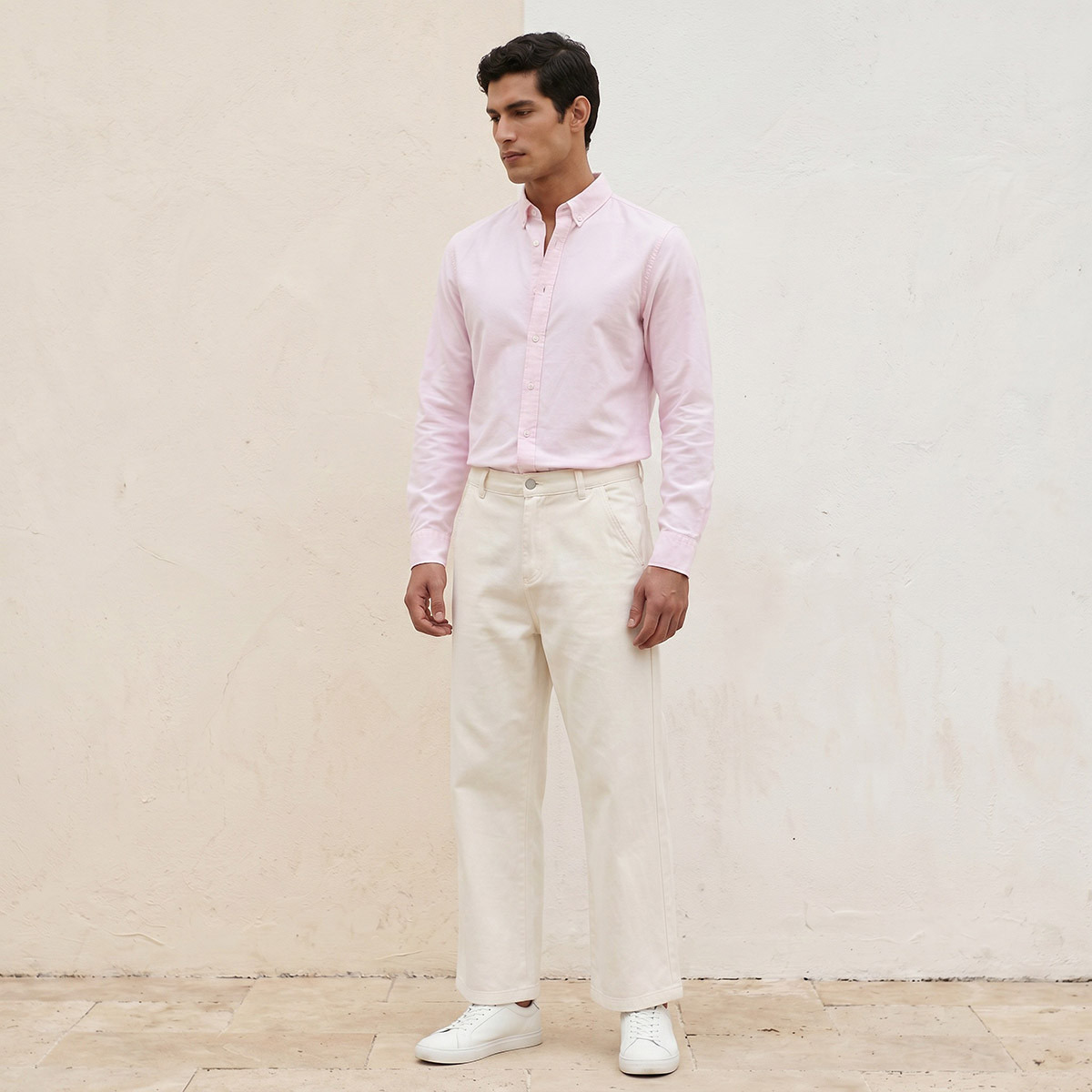 Splash Basic Regular Fit Button Down Collar Long Sleeves Shirt-men-clothing-shirts-image-3