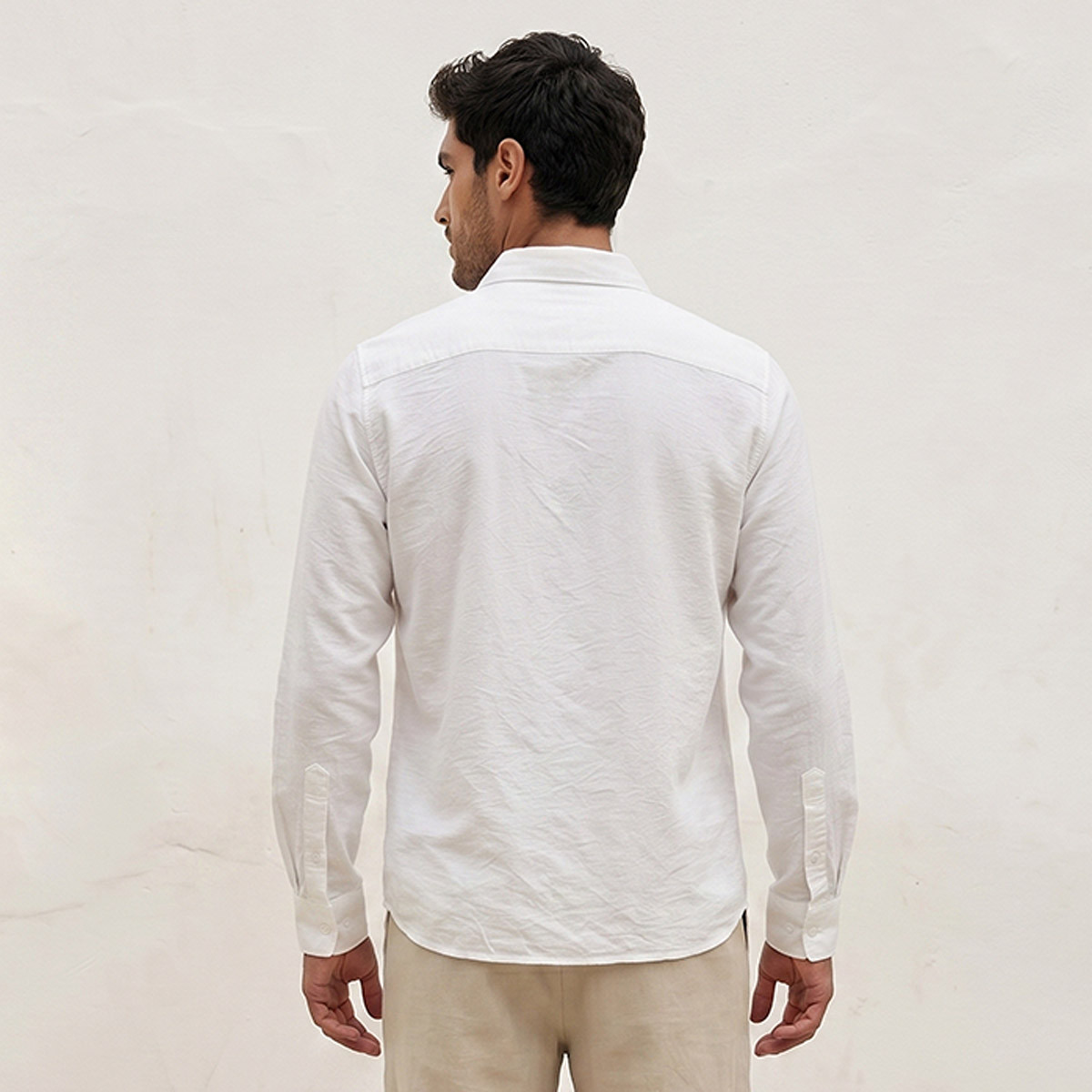 Splash Basic Regular Fit Collared Crinkled Textured Long Sleeves Shirt-men-clothing-shirts-image-4