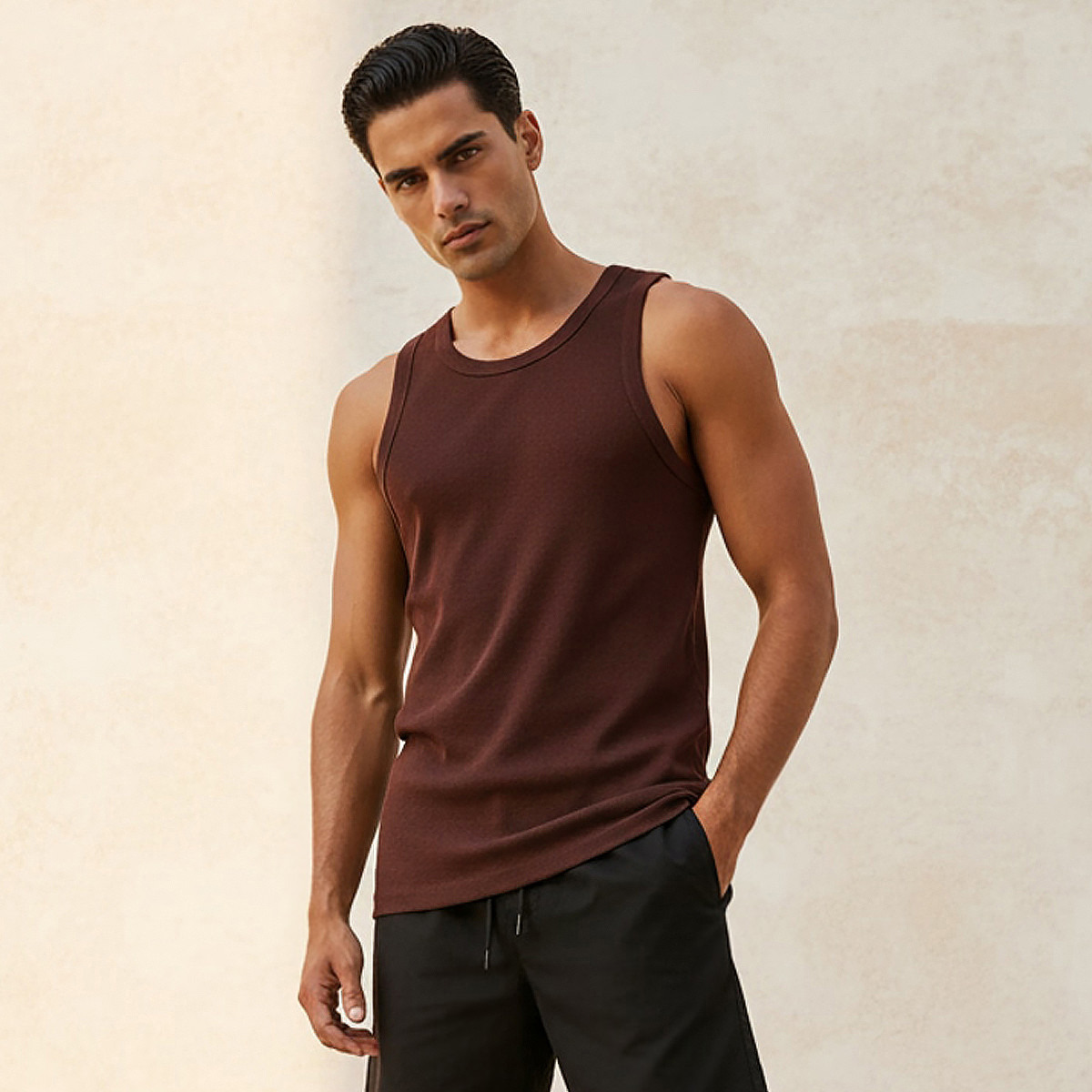 Splash Basic Ribbed Vest-men-clothing-tshirtsandpolos-vests-image-1