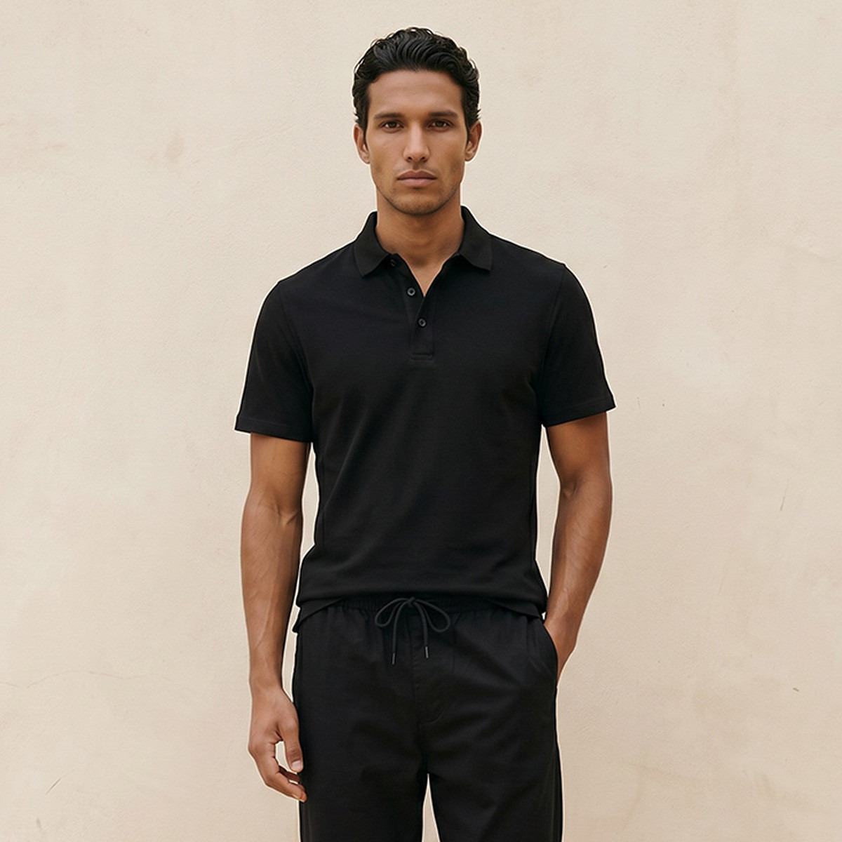 Splash Basic Short Sleeves Textured Polo T-shirt-men-clothing-tshirtsandpolos-polos-image-1