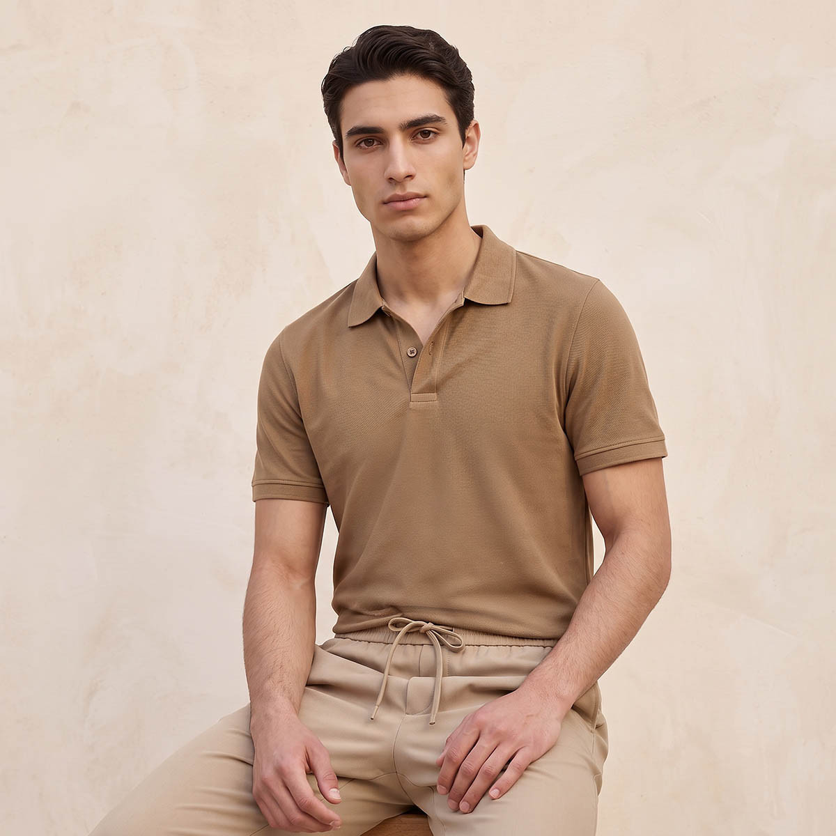 Splash Basic Short Sleeves Textured Pique Polo T-shirt-men-clothing-tshirtsandpolos-polos-image-1