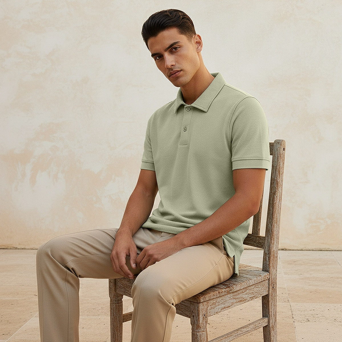 Splash Basic Short Sleeves Textured Polo T-shirt-men-clothing-tshirtsandpolos-polos-image-6