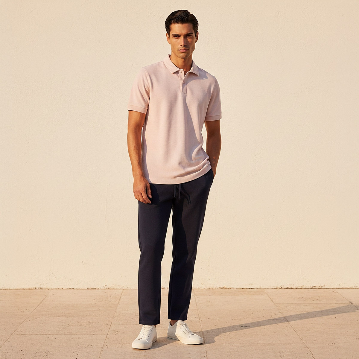 Splash Basic Short Sleeves Textured Polo T-shirt-men-clothing-tshirtsandpolos-polos-image-3