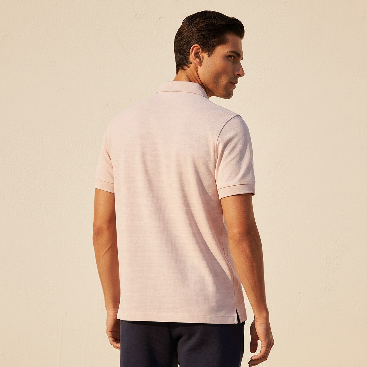 Splash Basic Short Sleeves Textured Polo T-shirt-men-clothing-tshirtsandpolos-polos-image-4