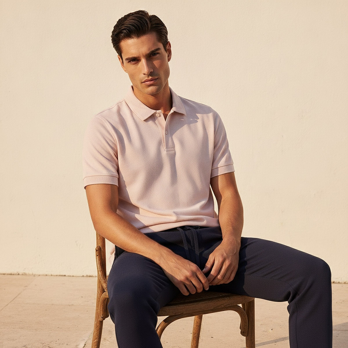 Splash Basic Short Sleeves Textured Polo T-shirt-men-clothing-tshirtsandpolos-polos-image-6