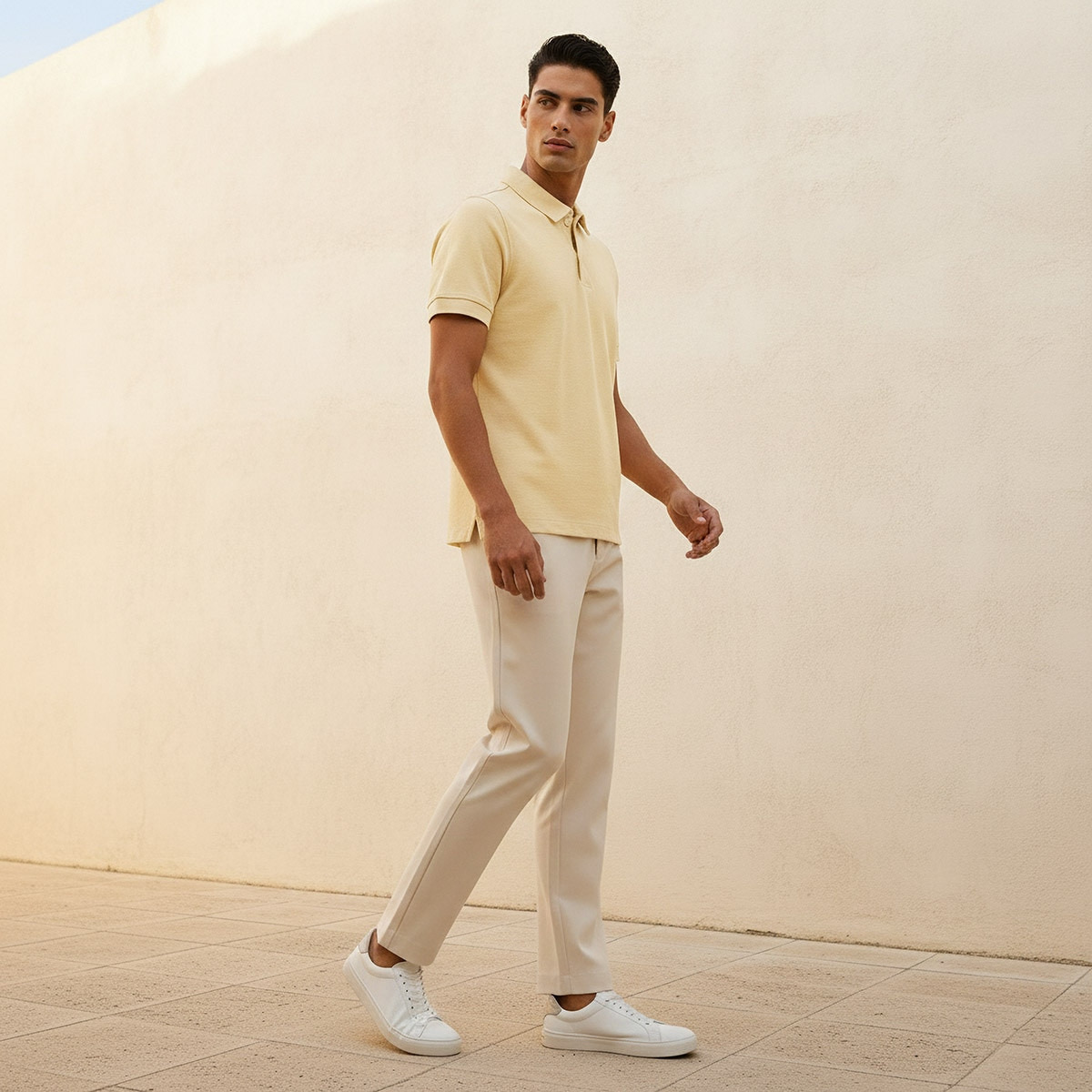 تيشيرت بولو بارز الملمس بأكمام قصيرة من سبلاش بيزك-men-clothing-tshirtsandpolos-polos-image-3