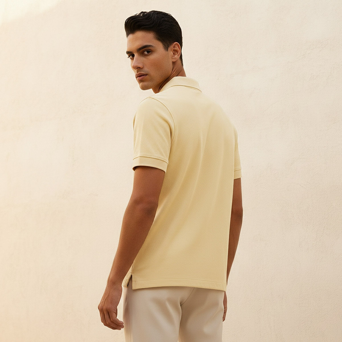 تيشيرت بولو بارز الملمس بأكمام قصيرة من سبلاش بيزك-men-clothing-tshirtsandpolos-polos-image-4