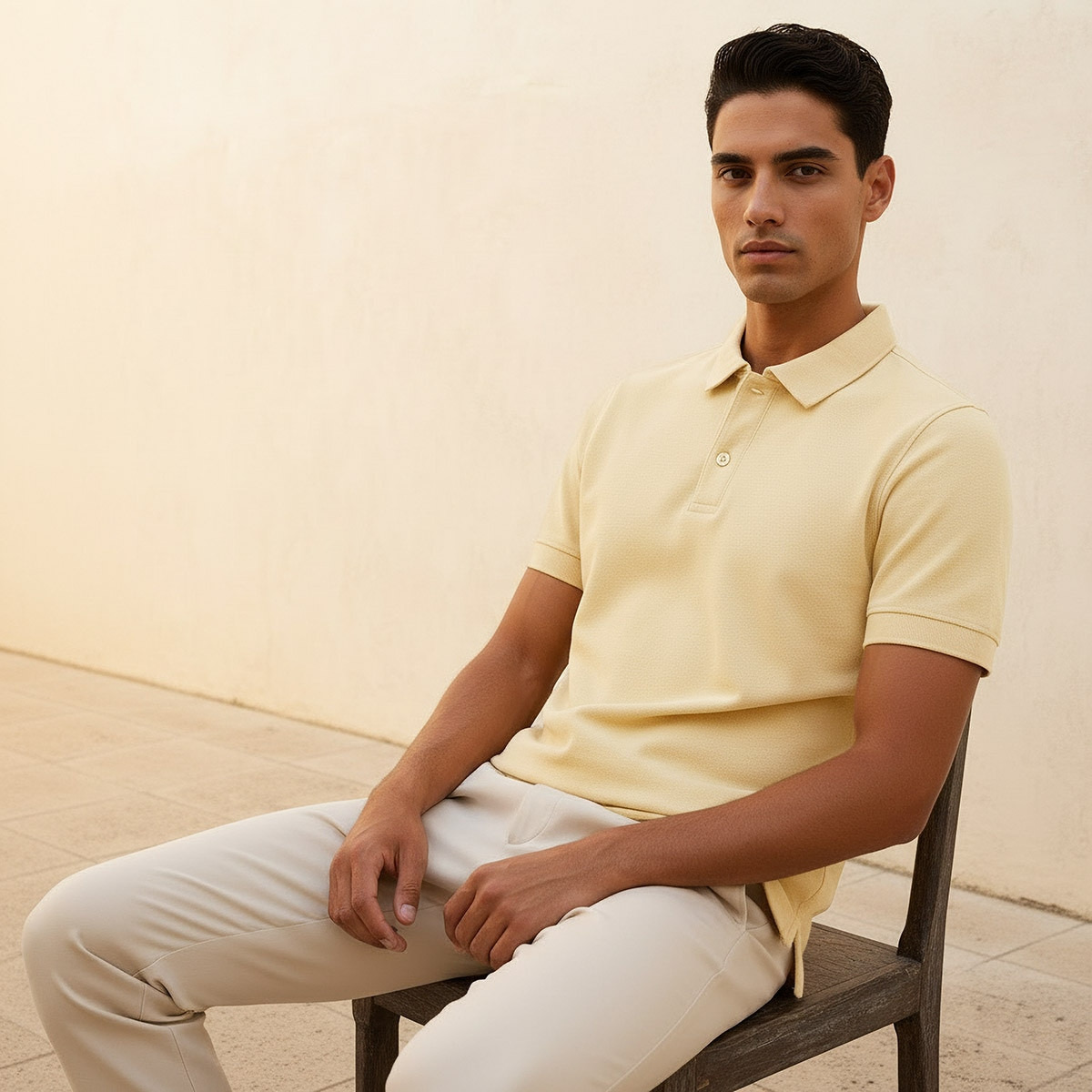 تيشيرت بولو بارز الملمس بأكمام قصيرة من سبلاش بيزك-men-clothing-tshirtsandpolos-polos-image-6