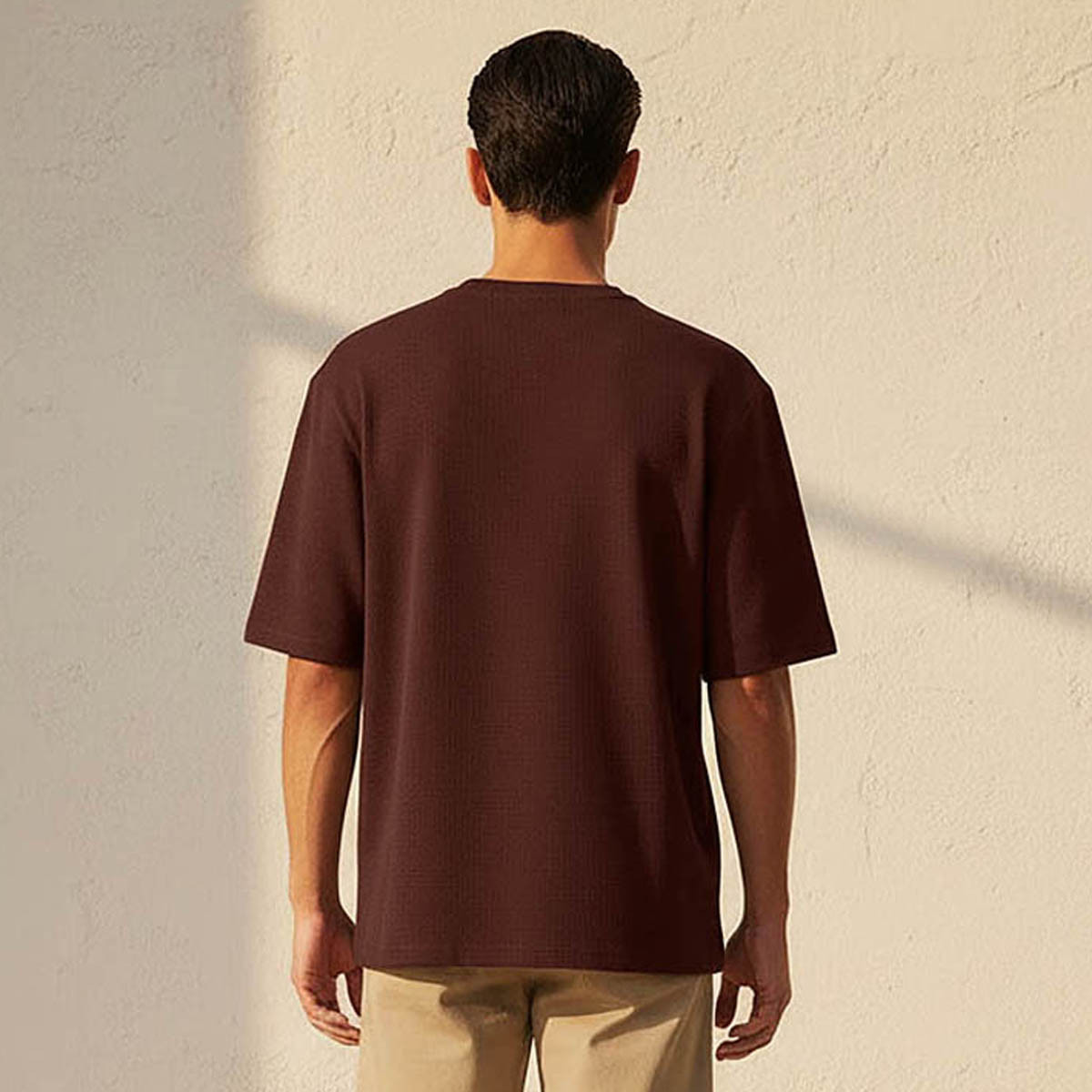 Men Slim Fit Crew Neck Short Sleeves Textured T-shirt-men-clothing-tshirtsandpolos-tshirts-image-4