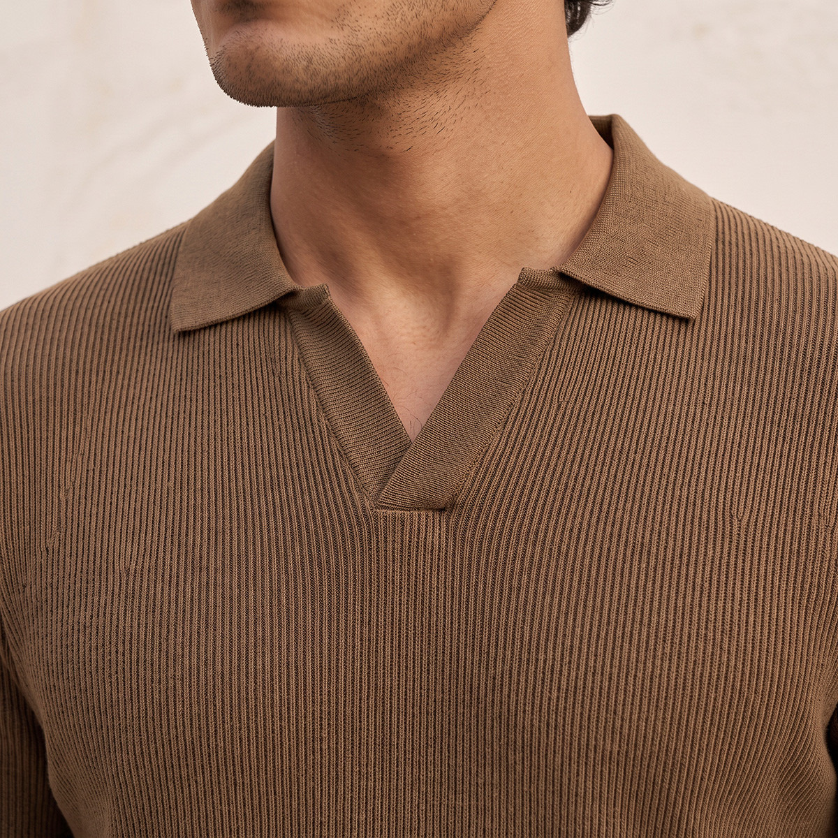 تيشيرت بولو قطن بقصة عادية وملمس بارز مضلع من سبلاش بيسك-men-clothing-tshirtsandpolos-polos-image-4
