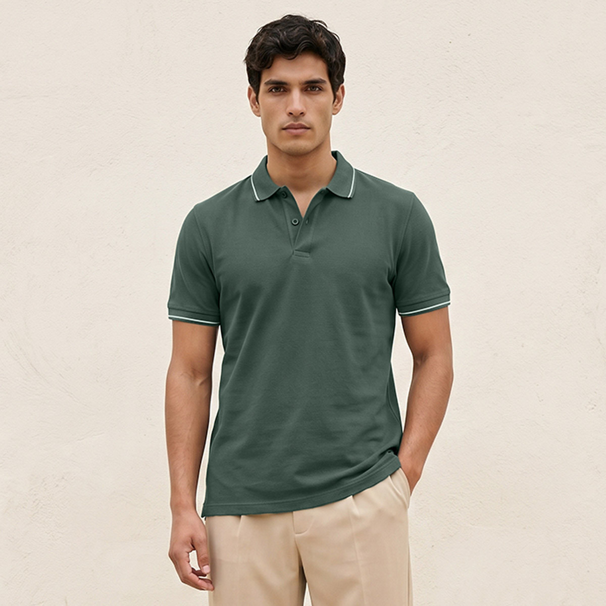 Splash Basic Short Sleeves Textured Polo T-shirt-men-clothing-tshirtsandpolos-polos-image-1