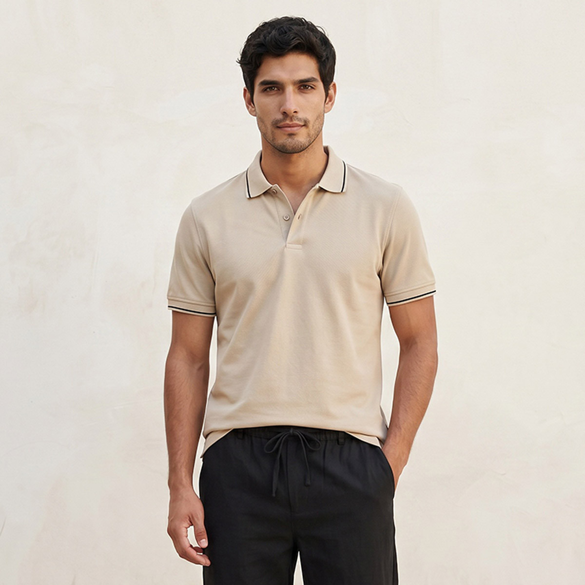 Splash Basic Short Sleeves Textured Polo T-shirt-men-clothing-tshirtsandpolos-polos-image-1