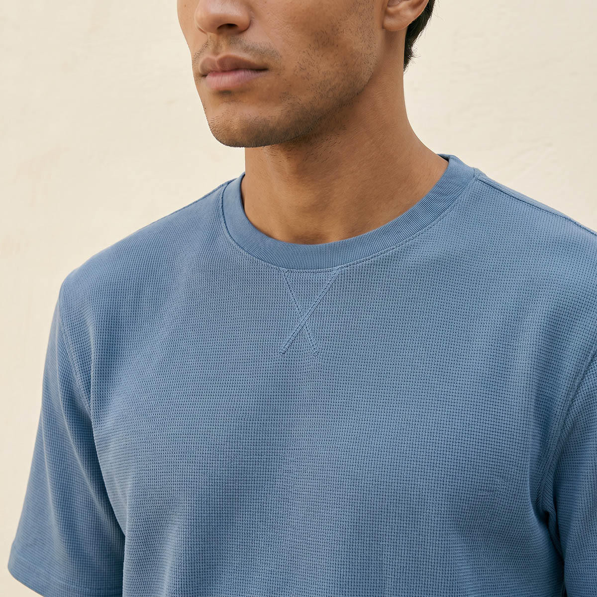 Splash Basics Regular Fit Crew Neck Textured T-shirt-men-clothing-tshirtsandpolos-tshirts-image-2