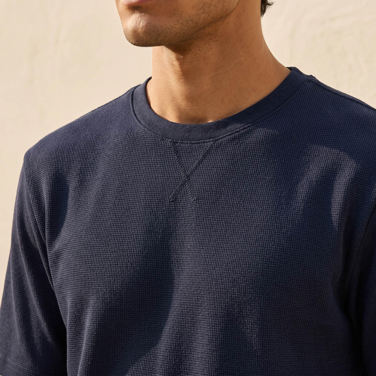 Splash Basics Regular Fit Crew Neck Textured T-shirt-men-clothing-tshirtsandpolos-tshirts-image-2