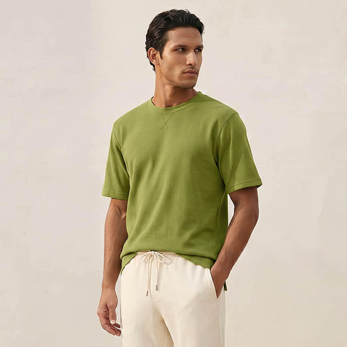 Splash Basics Regular Fit Crew Neck Textured T-shirt-men-clothing-tshirtsandpolos-tshirts-image-1