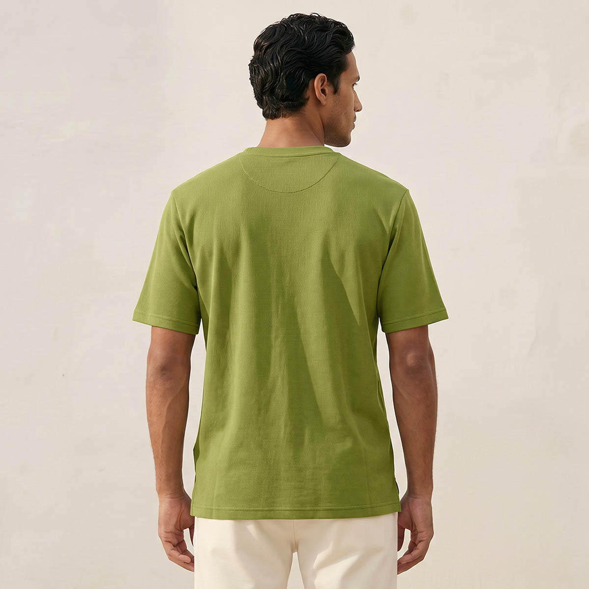 Splash Basics Regular Fit Crew Neck Textured T-shirt-men-clothing-tshirtsandpolos-tshirts-image-4