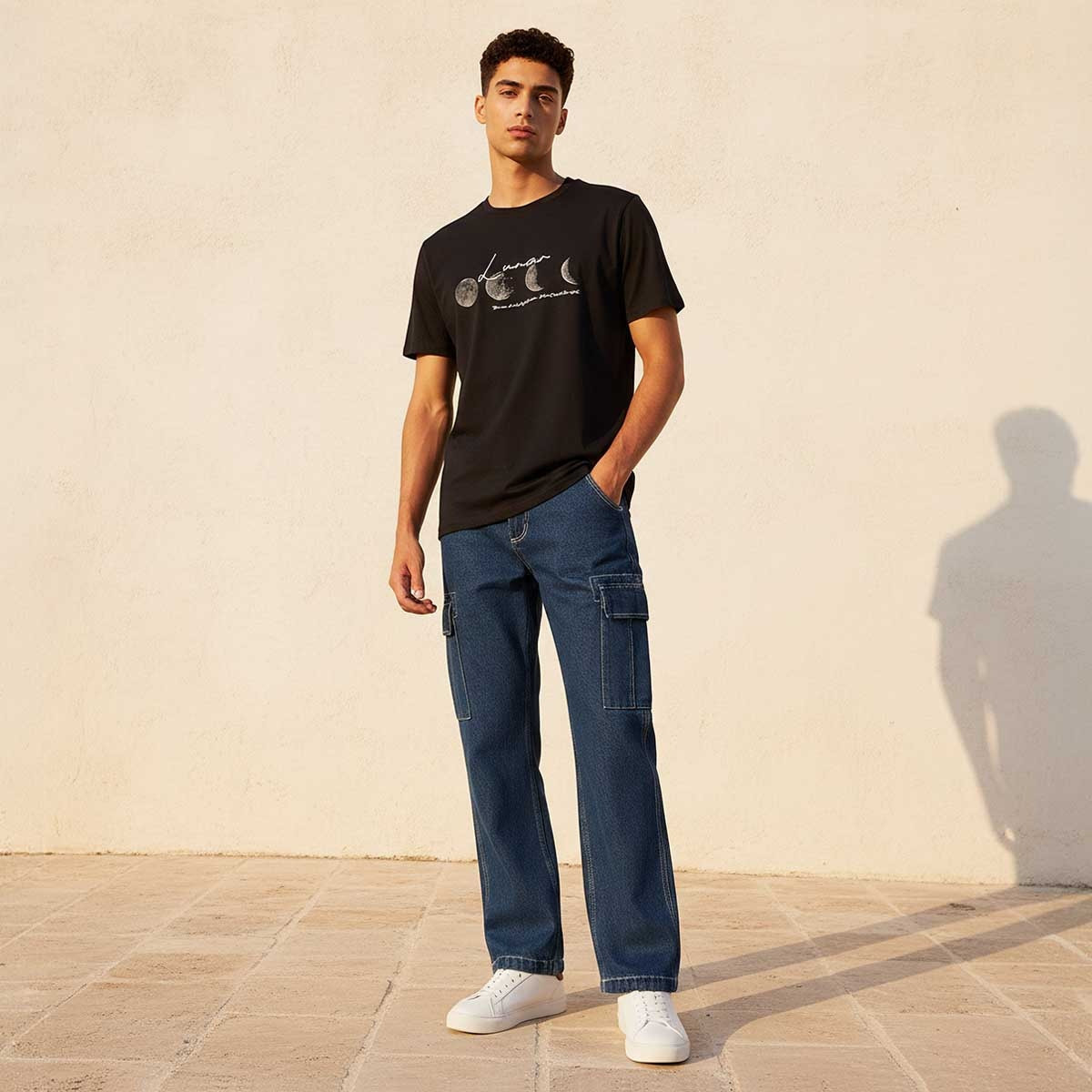 Splash Basic Slim Fit Crew Neck Short Sleeves Lunar Print T-shirt-men-clothing-tshirtsandpolos-tshirts-image-3