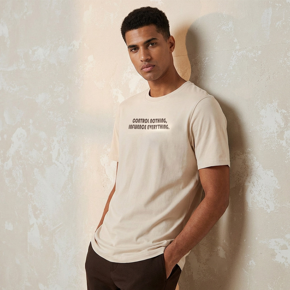 Splash Basic Slim Fit Crew Neck Short Sleeves Slogan Print T-shirt-men-clothing-tshirtsandpolos-tshirts-image-1