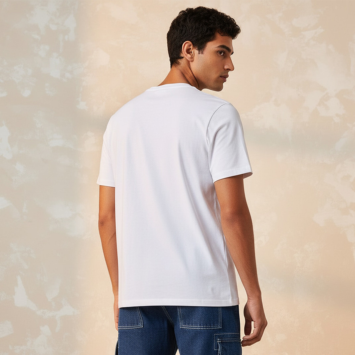 Splash Basic Slim Fit Crew Neck Short Sleeves Sketch Print T-shirt-men-clothing-tshirtsandpolos-tshirts-image-4