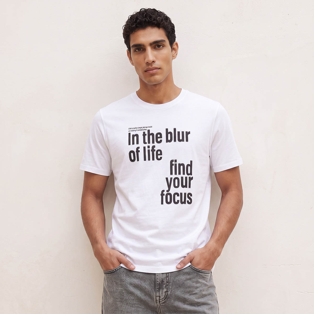 Splash Basic Slim Fit Crew Neck Short Sleeves Slogan Print T-shirt-men-clothing-tshirtsandpolos-tshirts-image-1