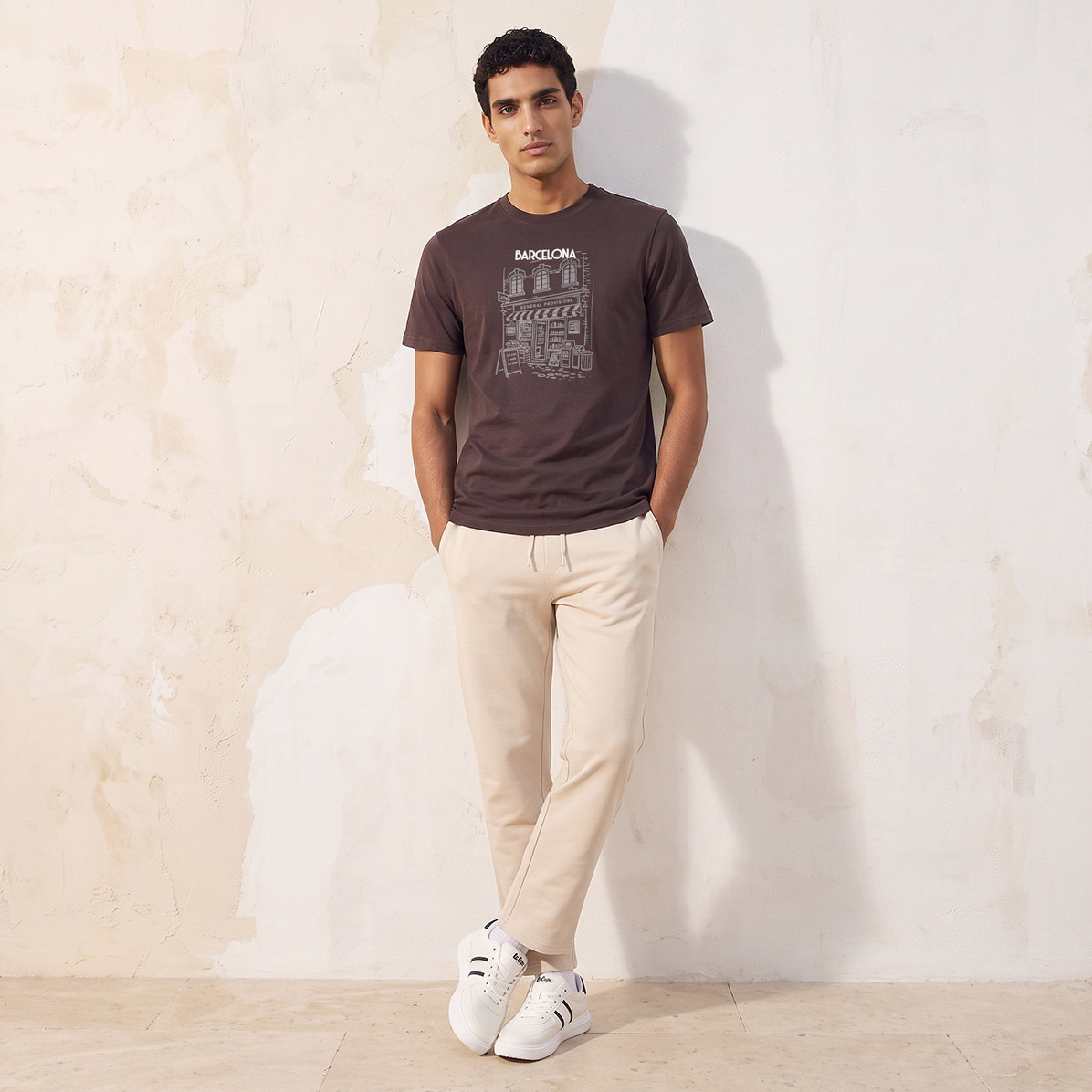 Splash Basic Slim Fit Crew Neck Short Sleeves Barcelona Print T-shirt-PROMO_SP_QA_2FOR49_110625-image-2