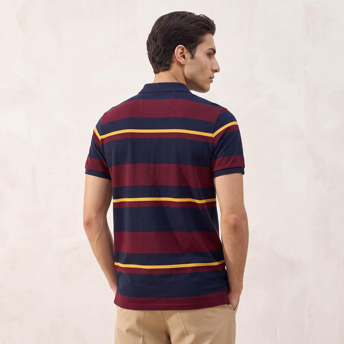 Splash Basic Short Sleeves Striped Pique Polo T-shirt-men-clothing-tshirtsandpolos-polos-image-4