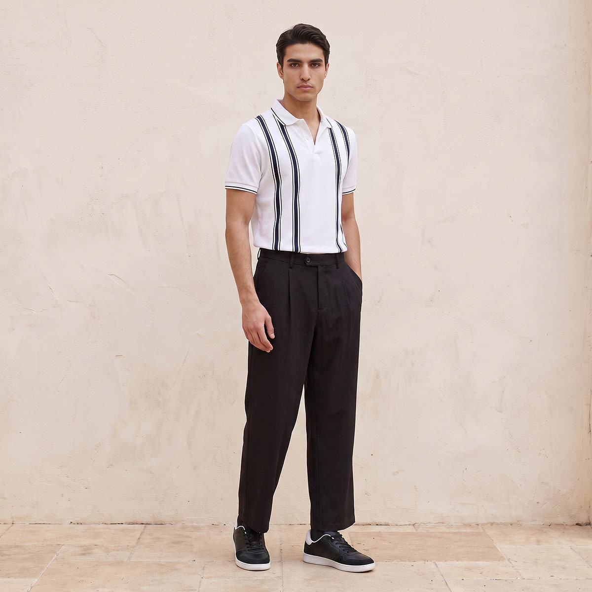 Splash Basic Short Sleeves Popcorn Textured Polo T-shirt-men-clothing-tshirtsandpolos-polos-image-3