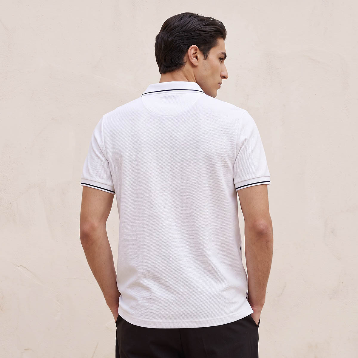Splash Basic Short Sleeves Popcorn Textured Polo T-shirt-men-clothing-tshirtsandpolos-polos-image-4