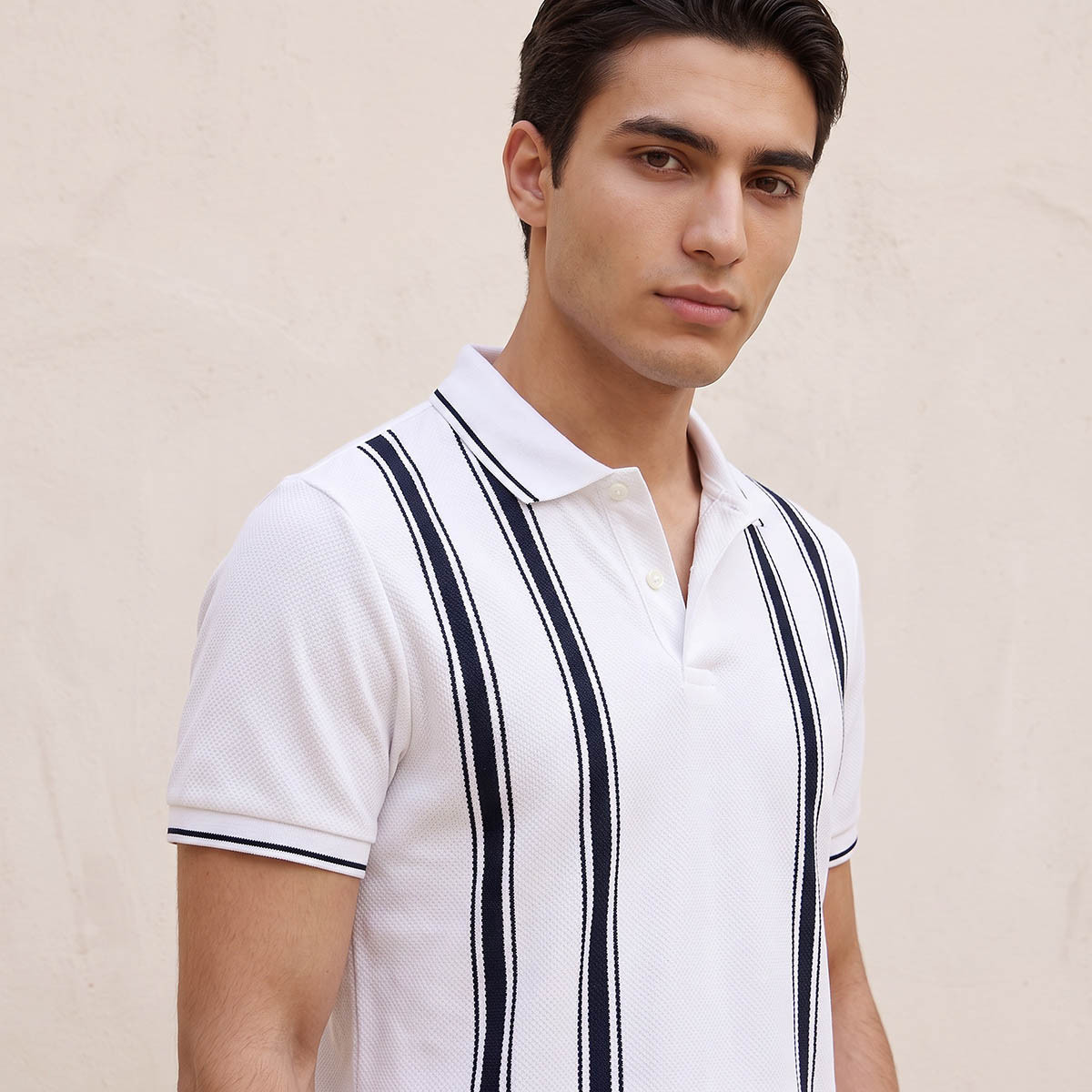 Splash Basic Short Sleeves Popcorn Textured Polo T-shirt-men-clothing-tshirtsandpolos-polos-image-6