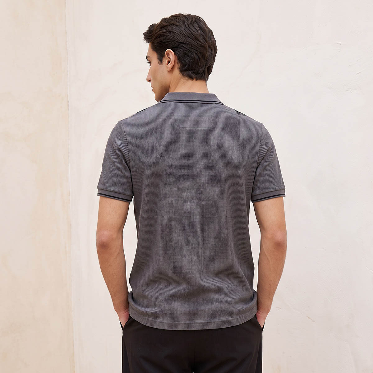 Splash Basic Short Sleeves Striped Ottoman Polo T-shirt-men-clothing-tshirtsandpolos-polos-image-4