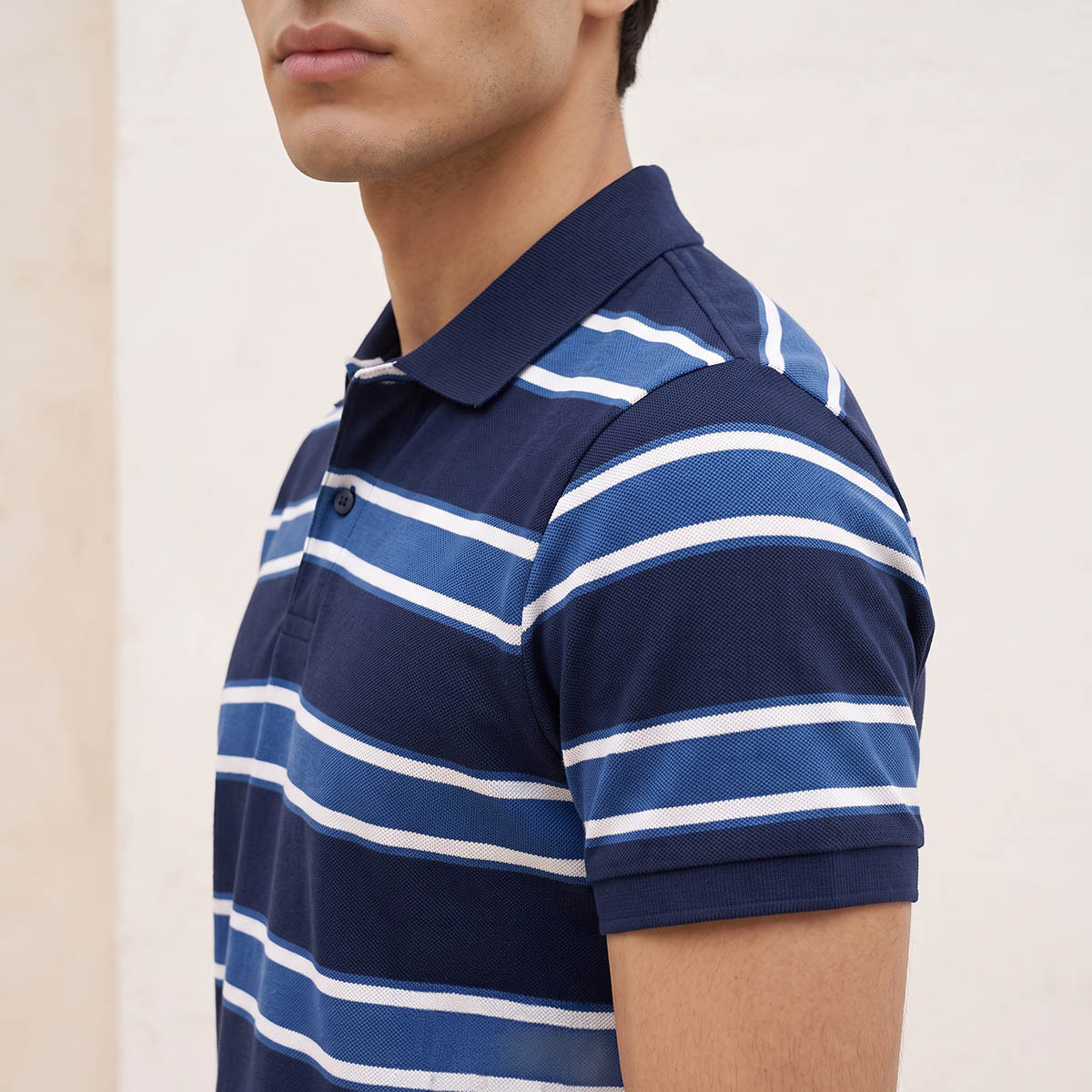 Splash Basic Short Sleeves Striped Pique Polo T-shirt-men-clothing-tshirtsandpolos-polos-image-5