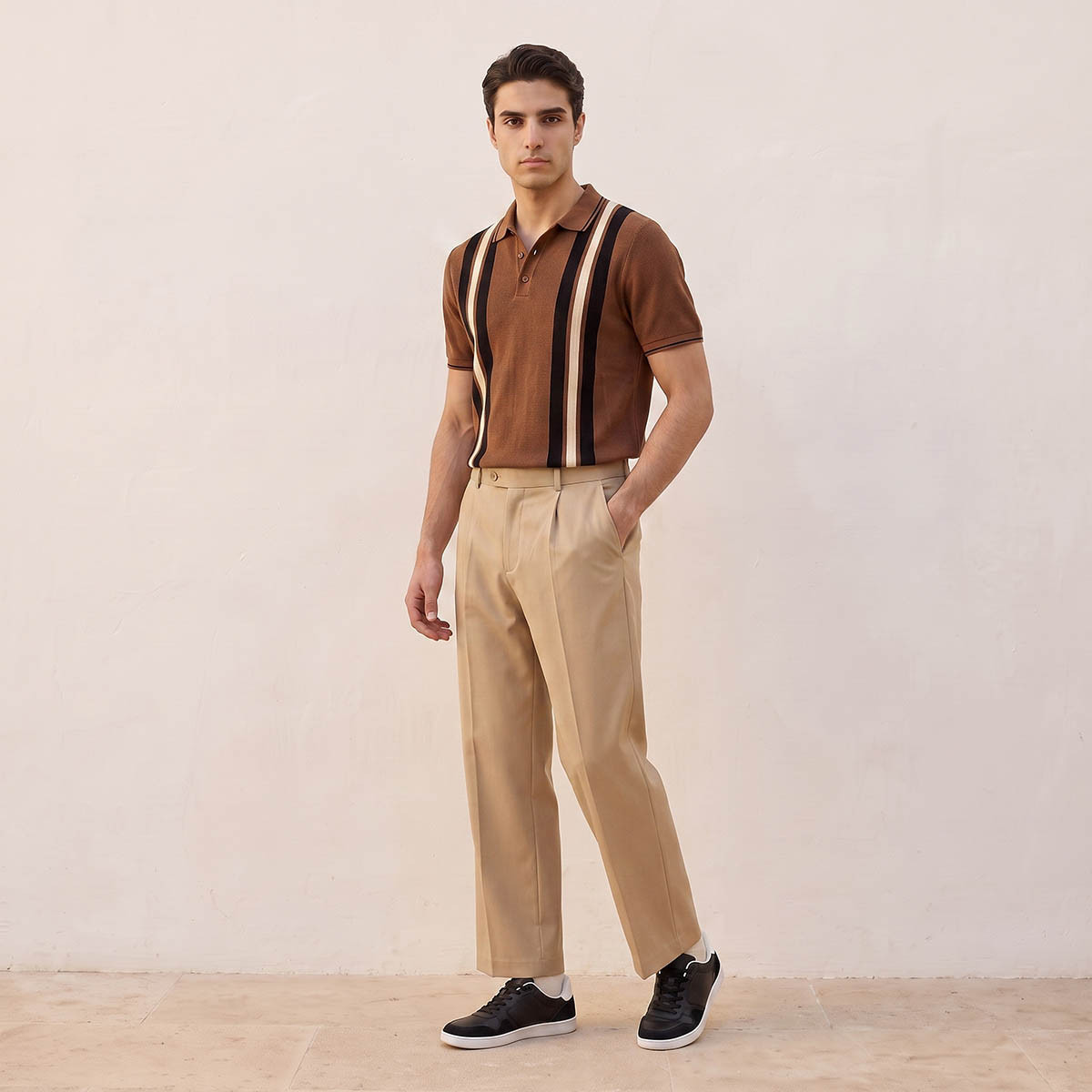 Splash Basic Short Sleeves Striped Ottoman Polo T-shirt-men-clothing-tshirtsandpolos-polos-image-3