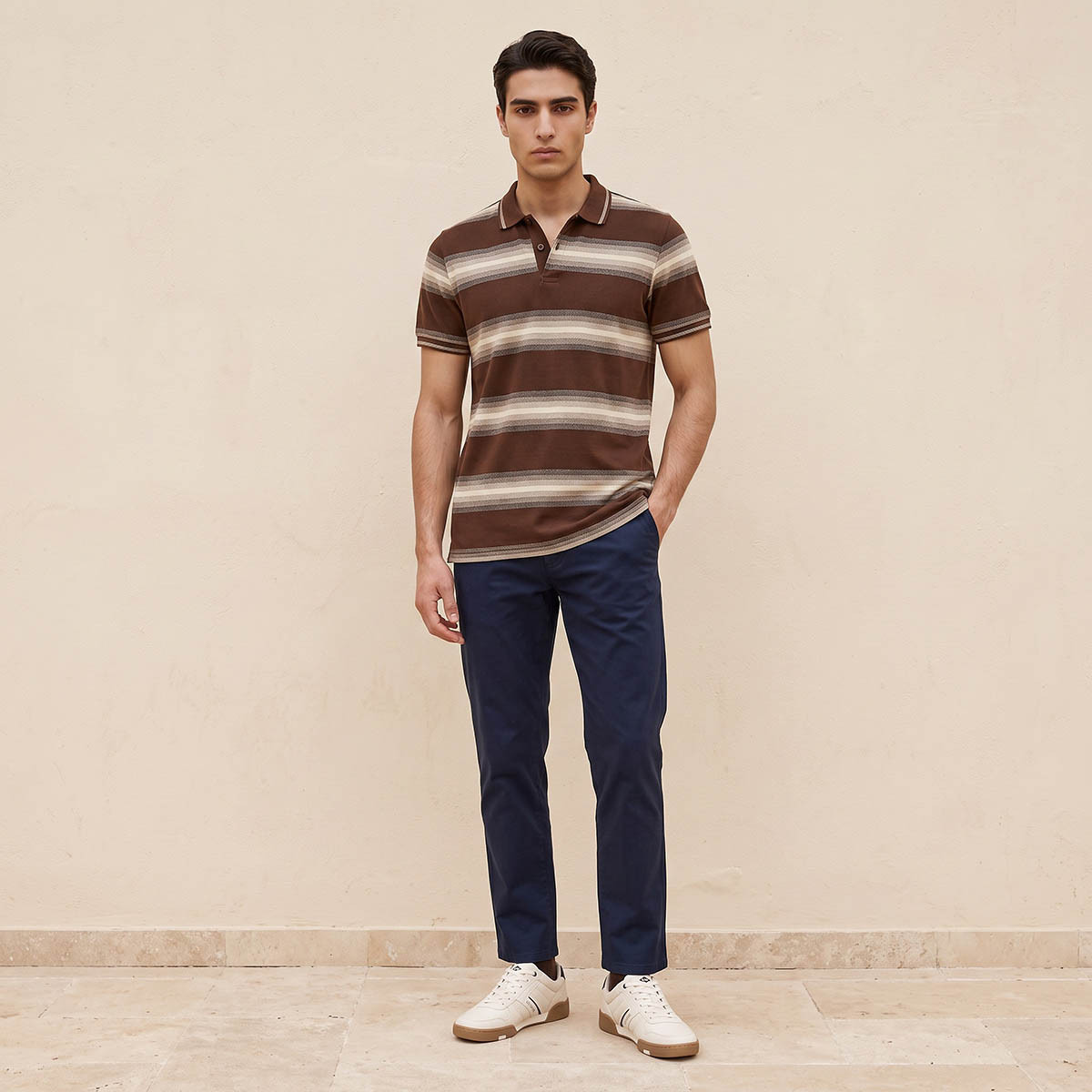Splash Basic Short Sleeves Textured Polo T-shirt-men-clothing-tshirtsandpolos-polos-image-3