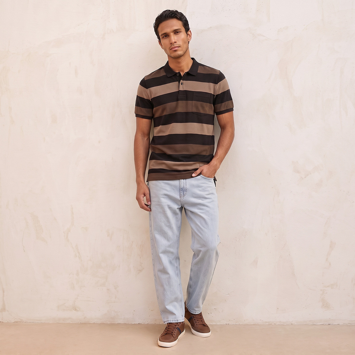 Splash Basics Polo T-shirt with Stripes-men-clothing-tshirtsandpolos-polos-image-2