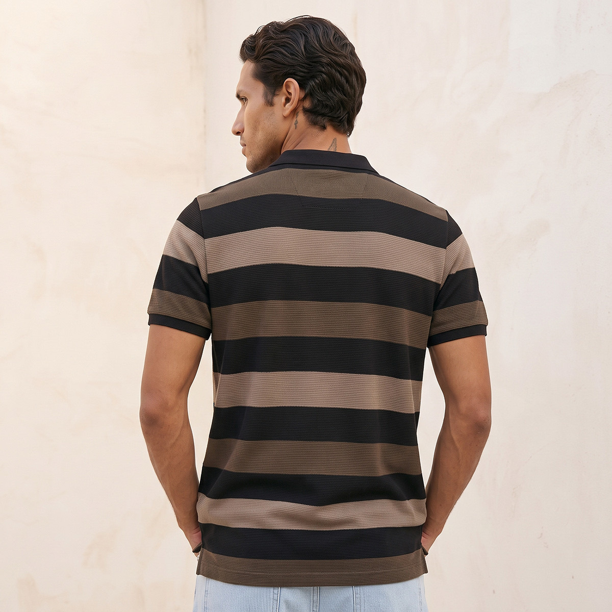 Splash Basics Polo T-shirt with Stripes-men-clothing-tshirtsandpolos-polos-image-3