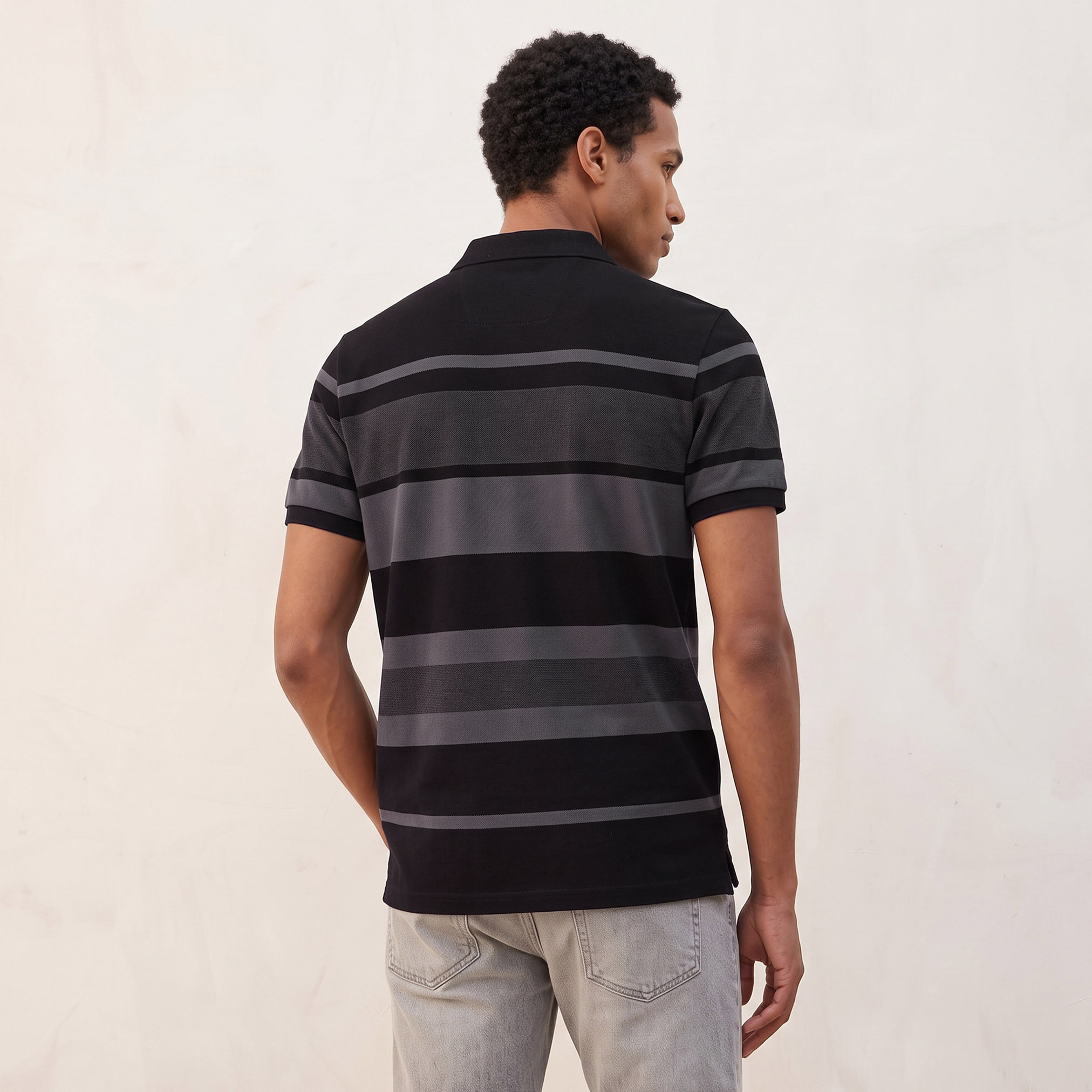Splash Basics Regular Fit Pique Polo T-shirt with Stripes-men-clothing-tshirtsandpolos-polos-image-3