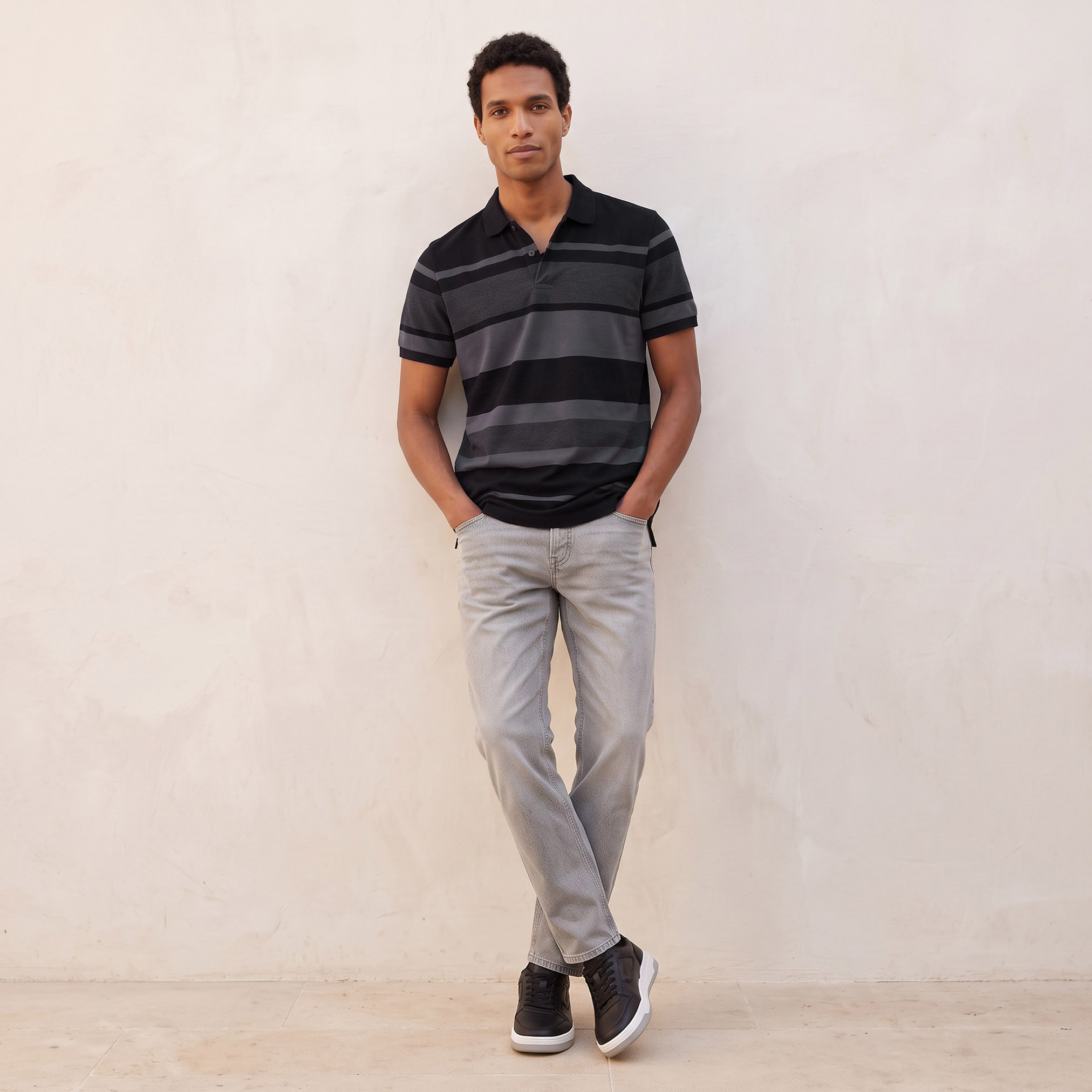 Splash Basics Regular Fit Pique Polo T-shirt with Stripes-men-clothing-tshirtsandpolos-polos-image-4