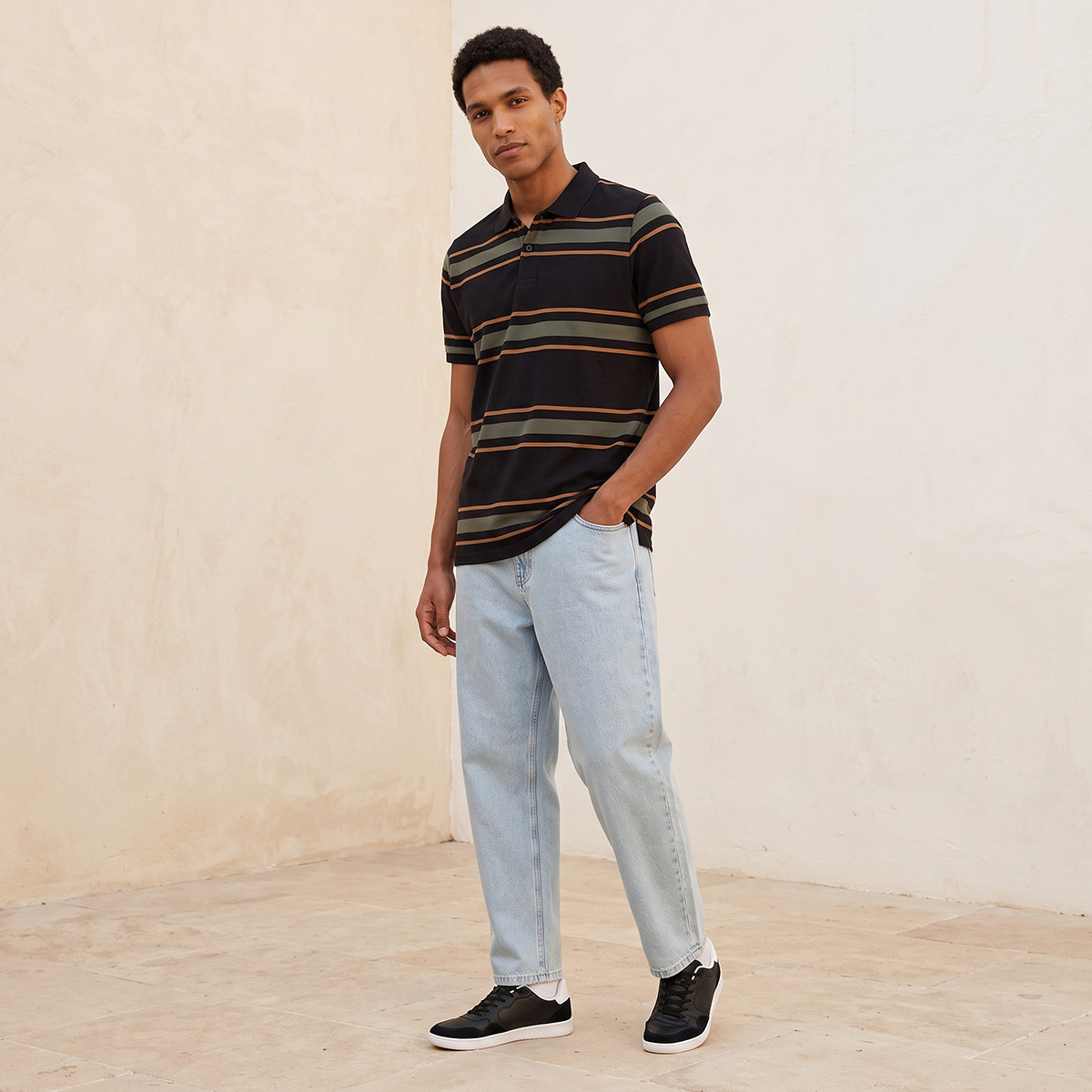 Splash Basics Pique Polo T-shirt with Stripes-men-clothing-tshirtsandpolos-polos-image-2