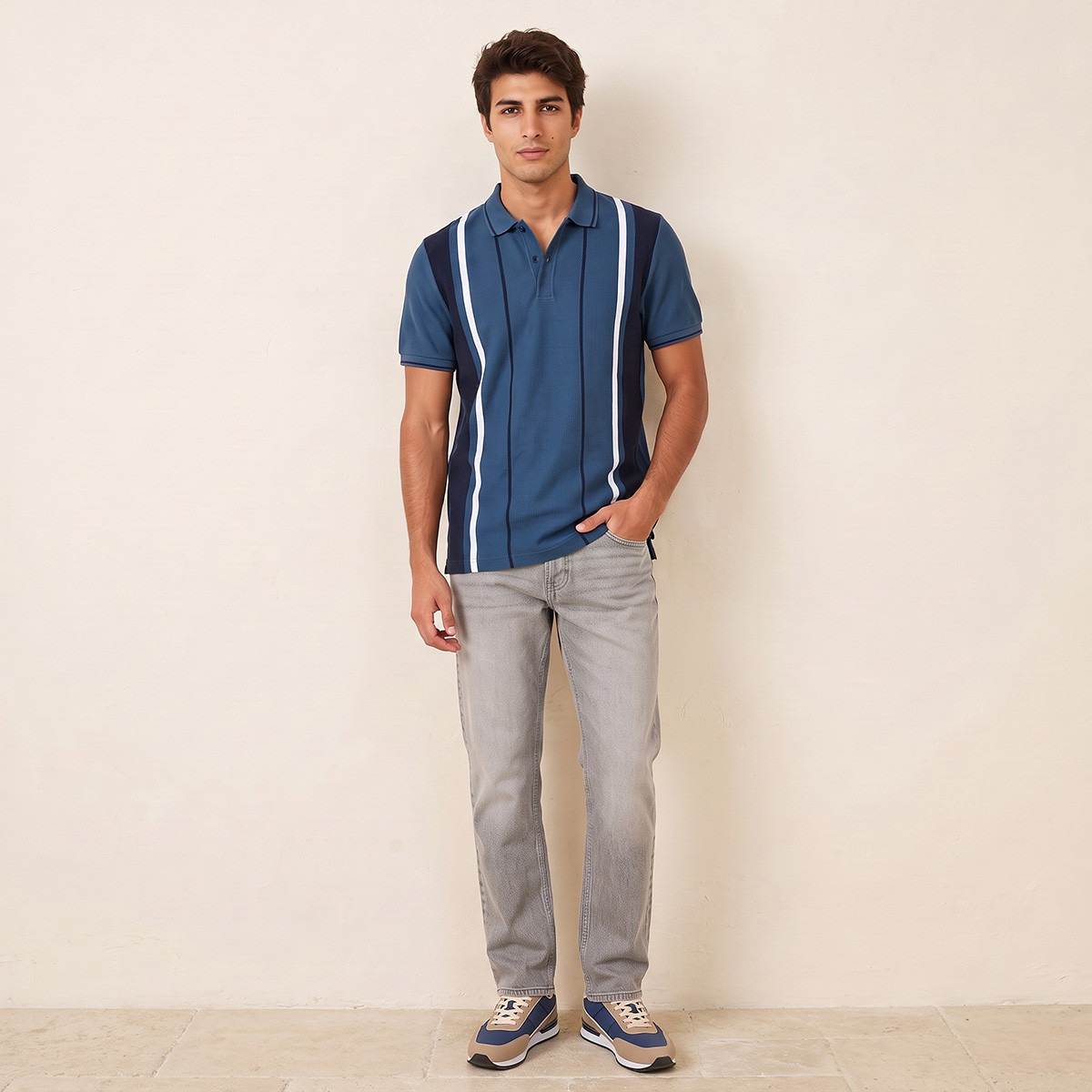 Splash Basics Polo T-shirt with Stripes-men-clothing-tshirtsandpolos-polos-image-2