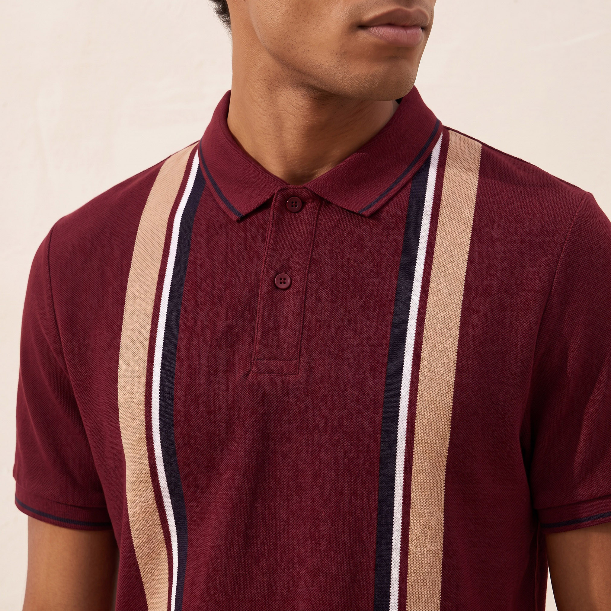 Splash Basics Regular Fit Pique Polo T-shirt with Stripes-men-clothing-tshirtsandpolos-polos-image-4