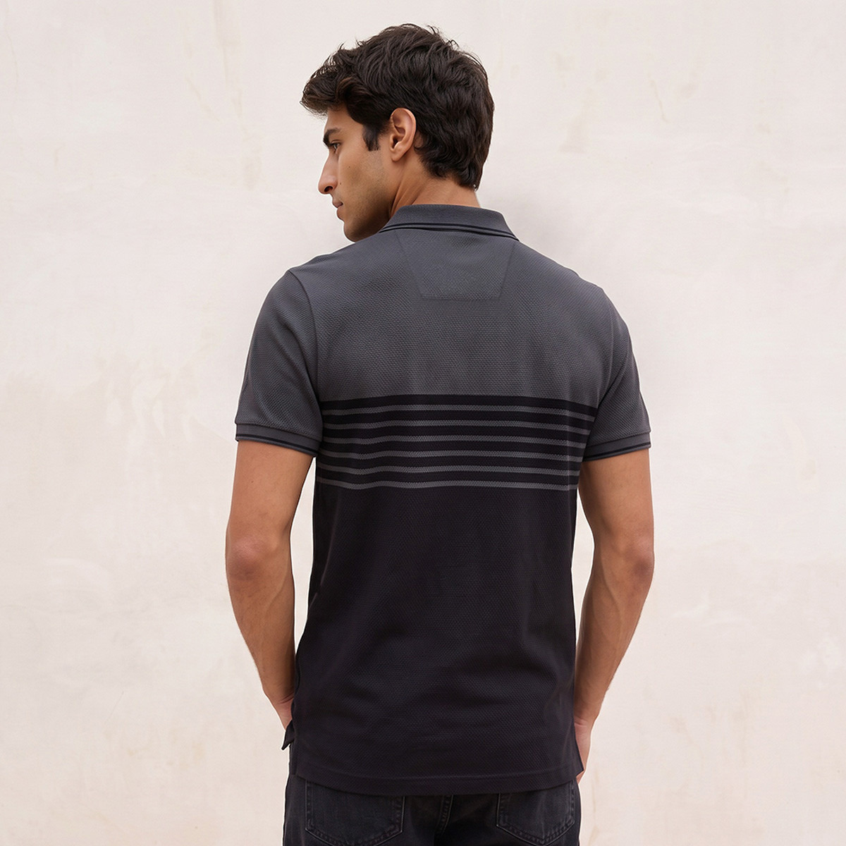 تيشيرت بولو بملمس بوبكورن بارز من سبلاش بيسك-men-clothing-tshirtsandpolos-polos-image-3