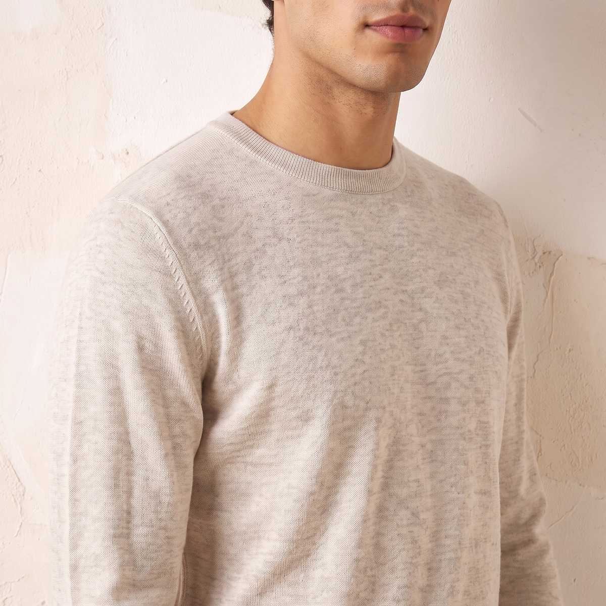 Splash Basic Crew Neck Textured Sweater-men-clothing-sweatersandpullovers-image-4